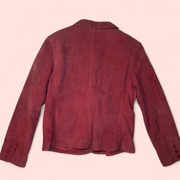 Pink suede leather jacket vintage - Picture 6 of 6